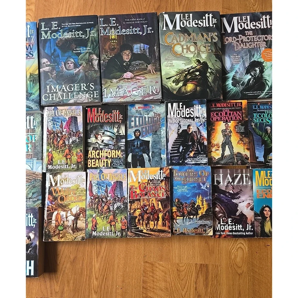 Lot of 26 L. E. Modesitt Jr. Fantasy Science Fiction Hardcover & Paperback Books
